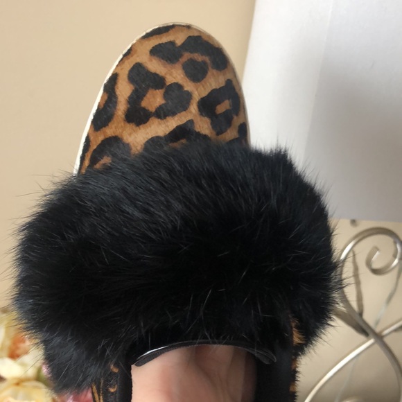 MICHAEL KORS Maven Rabbit Fur Calf Hair Sneakers Shoes Cheetah print - Picture 11 of 12